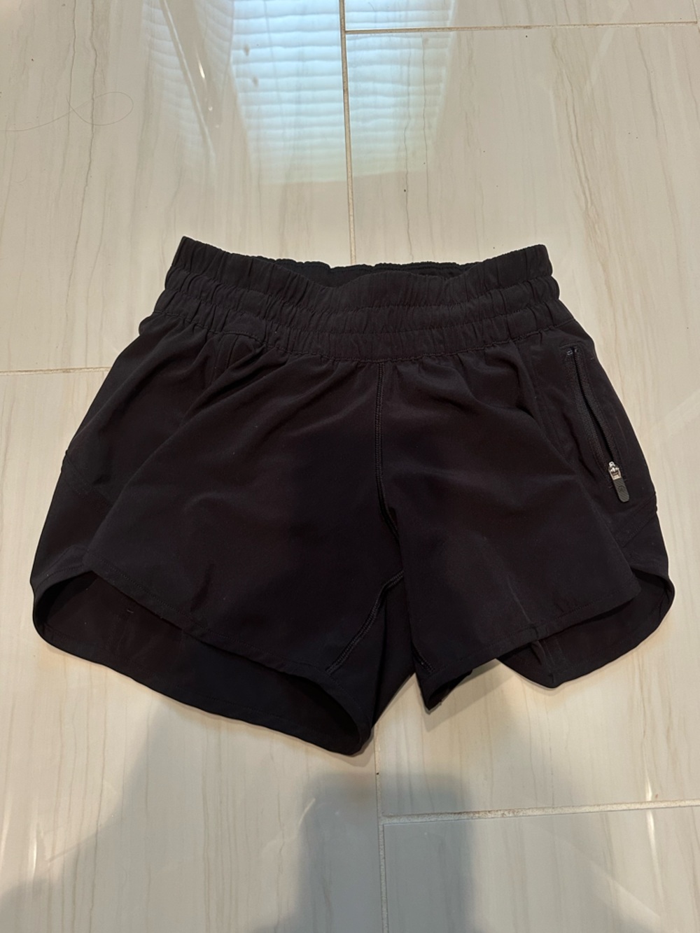lululemon athletica Black Women's Athletic Shorts with Zip Pocket